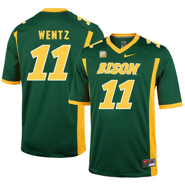 North Dakota State Bison 11 Carson Wentz Green College Football Jersey