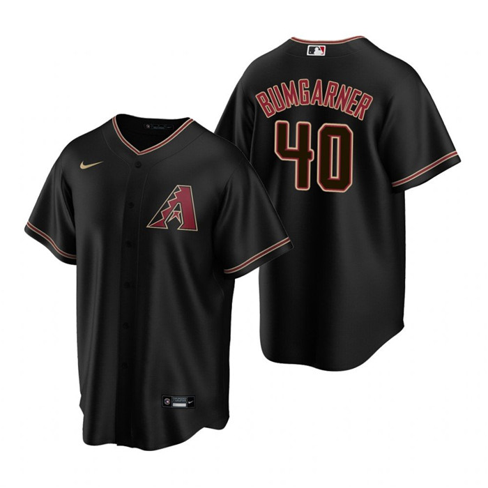 Men's Arizona Diamondbacks #40 Madison Bumgarner Black Cool Base Stitched Baseball Jersey