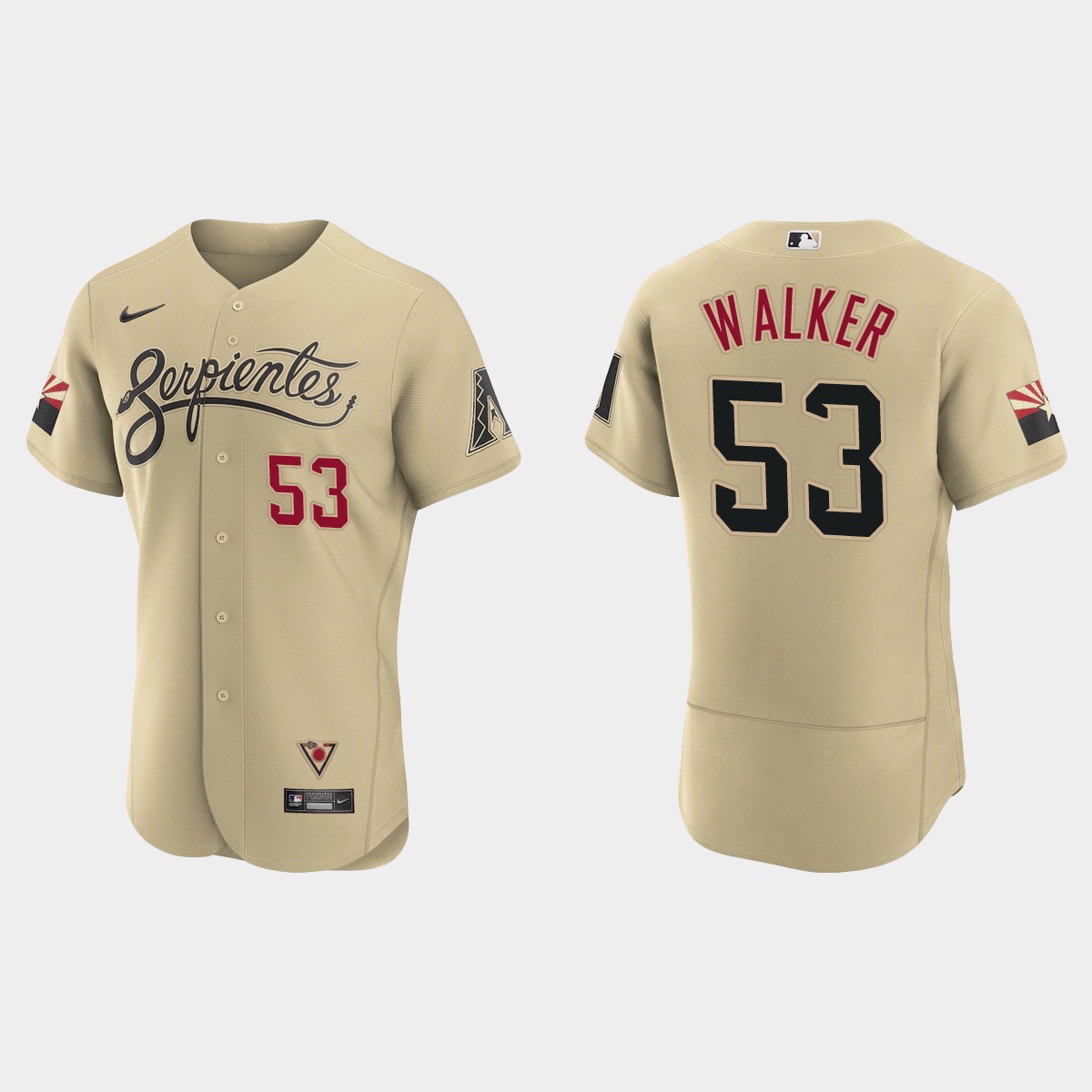 Arizona Diamondbacks #53 Christian Walker Men's Nike 2021 City Connect Authentic MLB Jersey Gold