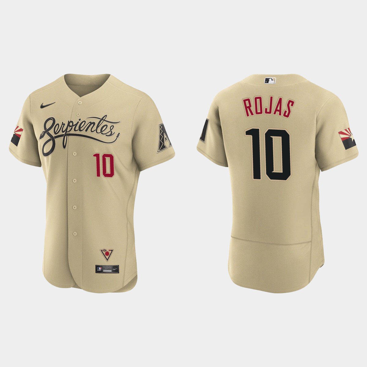 Arizona Diamondbacks #10 Josh Rojas Men's Nike 2021 City Connect Authentic MLB Jersey Gold