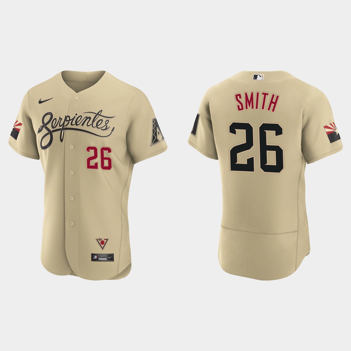 Arizona Diamondbacks #26 Pavin Smith Men's Nike 2021 City Connect Authentic MLB Jersey Gold