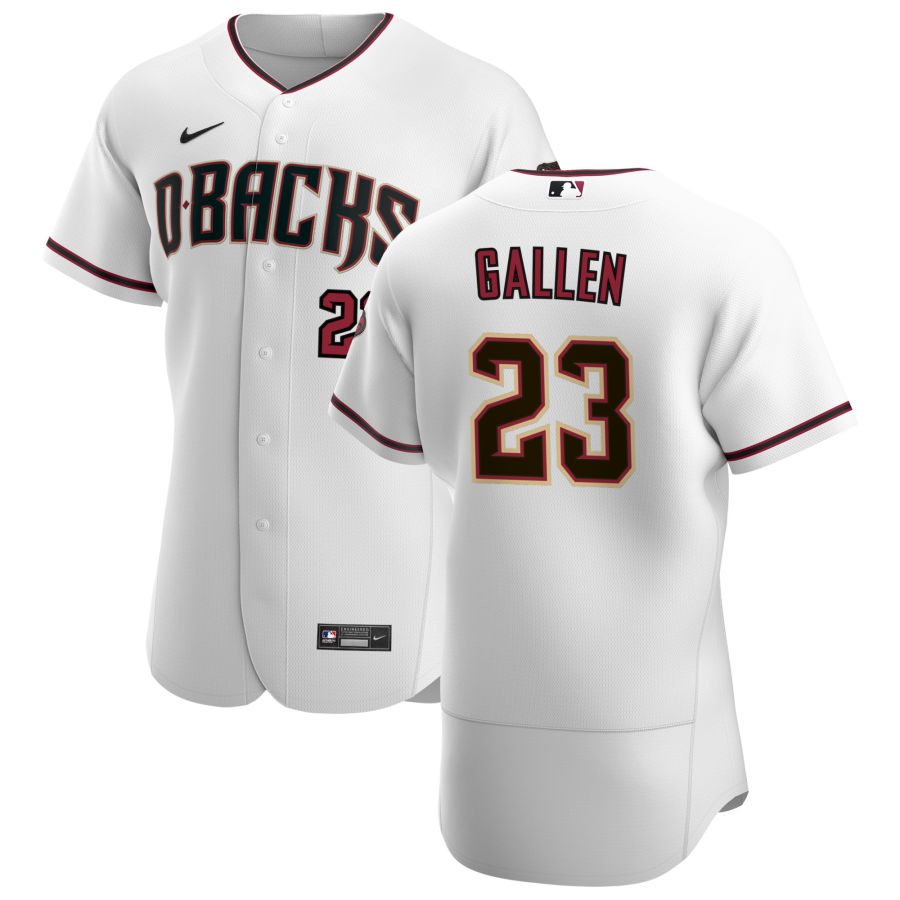 Arizona Diamondbacks #23 Zac Gallen Men's Nike White Crimson Authentic Home Team MLB Jersey