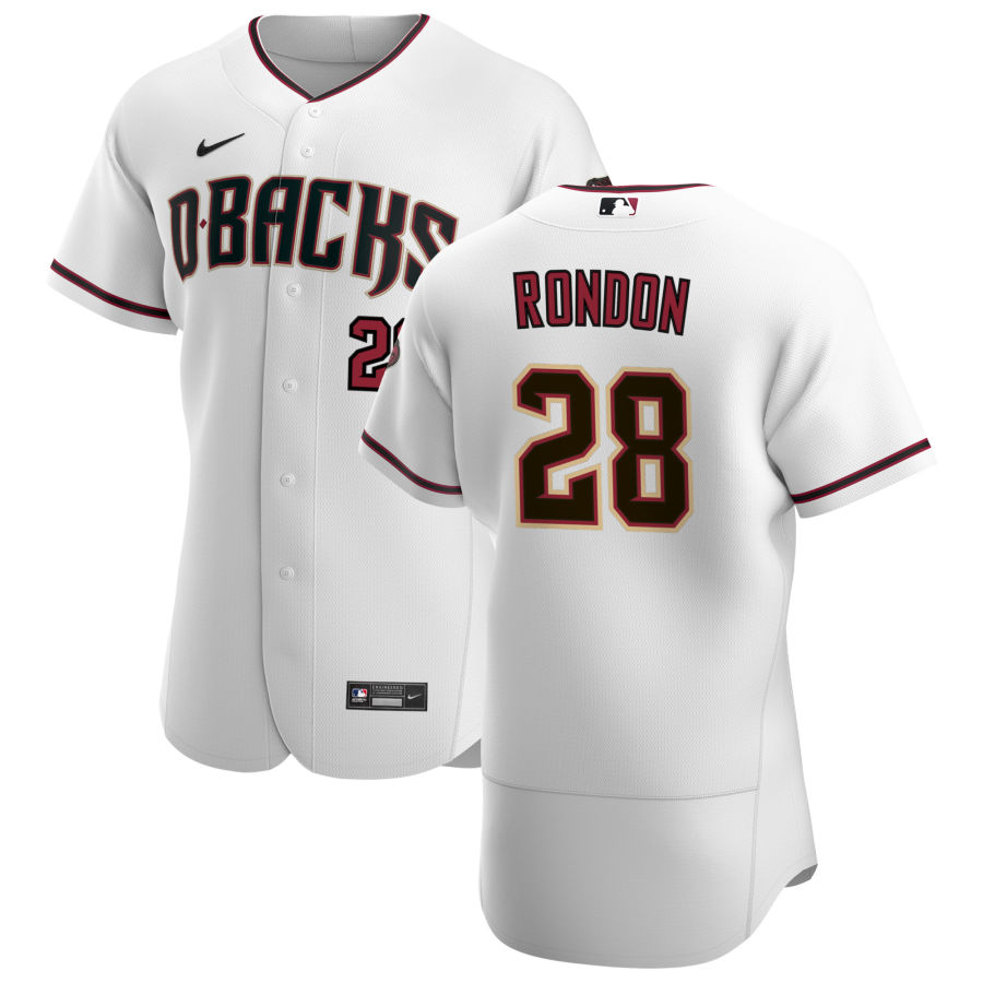 Arizona Diamondbacks #28 Hector Rondon Men's Nike White Crimson Authentic Home Team MLB Jersey