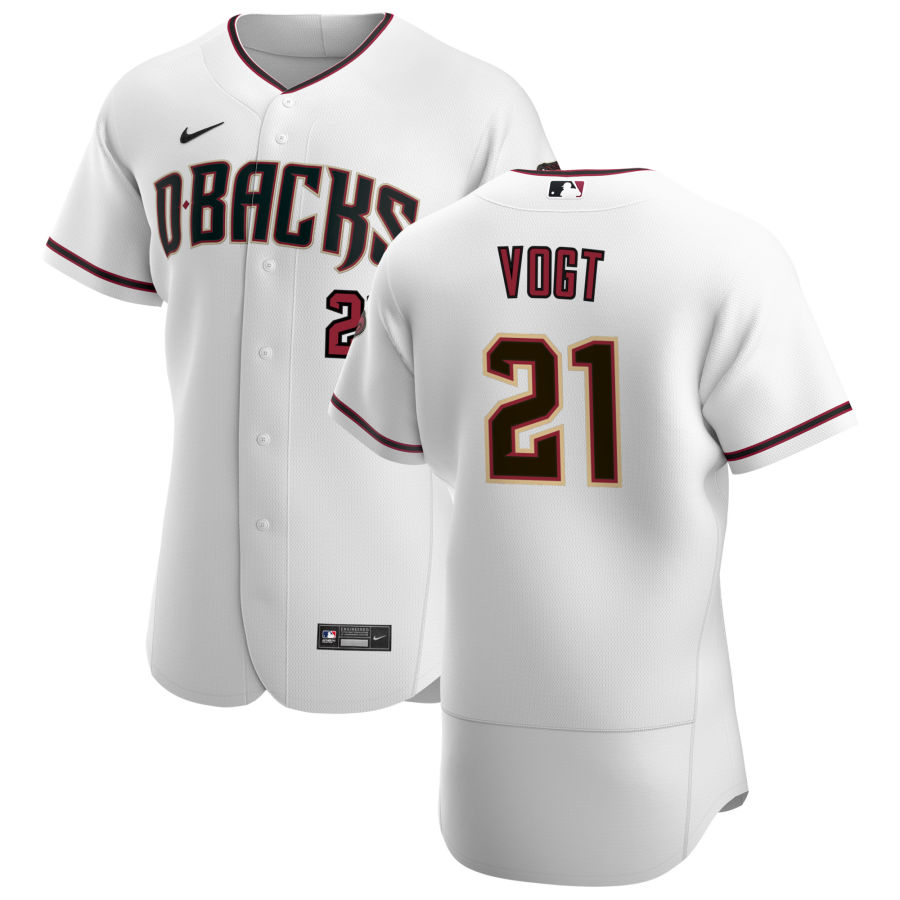 Arizona Diamondbacks #21 Stephen Vogt Men's Nike White Crimson Authentic Home Team MLB Jersey