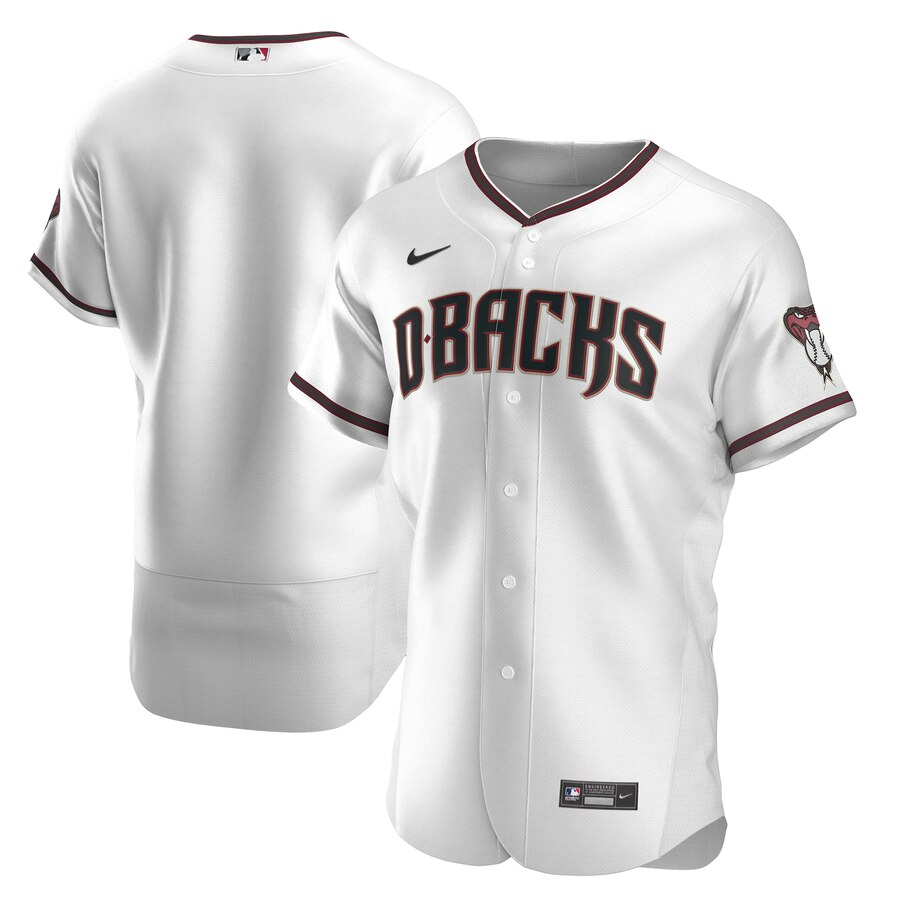 Arizona Diamondbacks Men's Nike White Crimson Authentic Home Team MLB Jersey