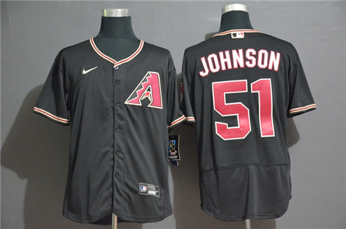 Diamondbacks 51 Randy Johnson Black Nike 2020 Flexbase Jersey