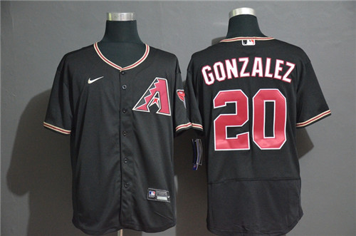 Diamondbacks 20 Luis Gonzalez Black Nike 2020 Flexbase Jersey