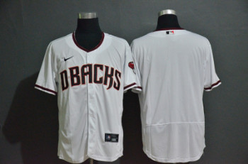 Diamondbacks Blank White Nike 2020 Flexbase Jersey