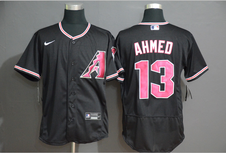 Diamondbacks 13 Nick Ahmed Black Nike Flexbase Jersey