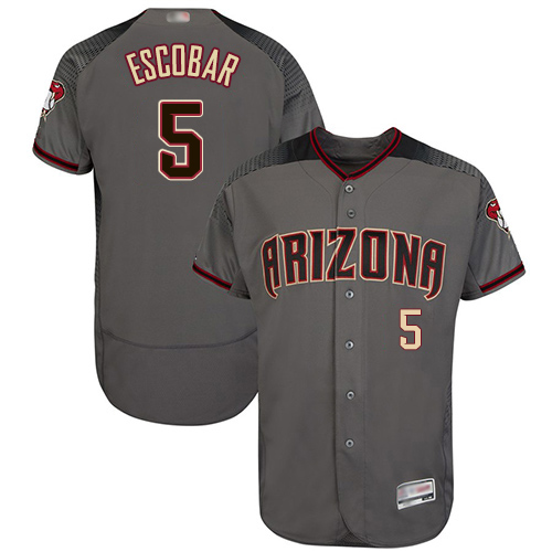 Diamondbacks #5 Eduardo Escobar Gray Flexbase Authentic Collection Stitched Baseball Jersey