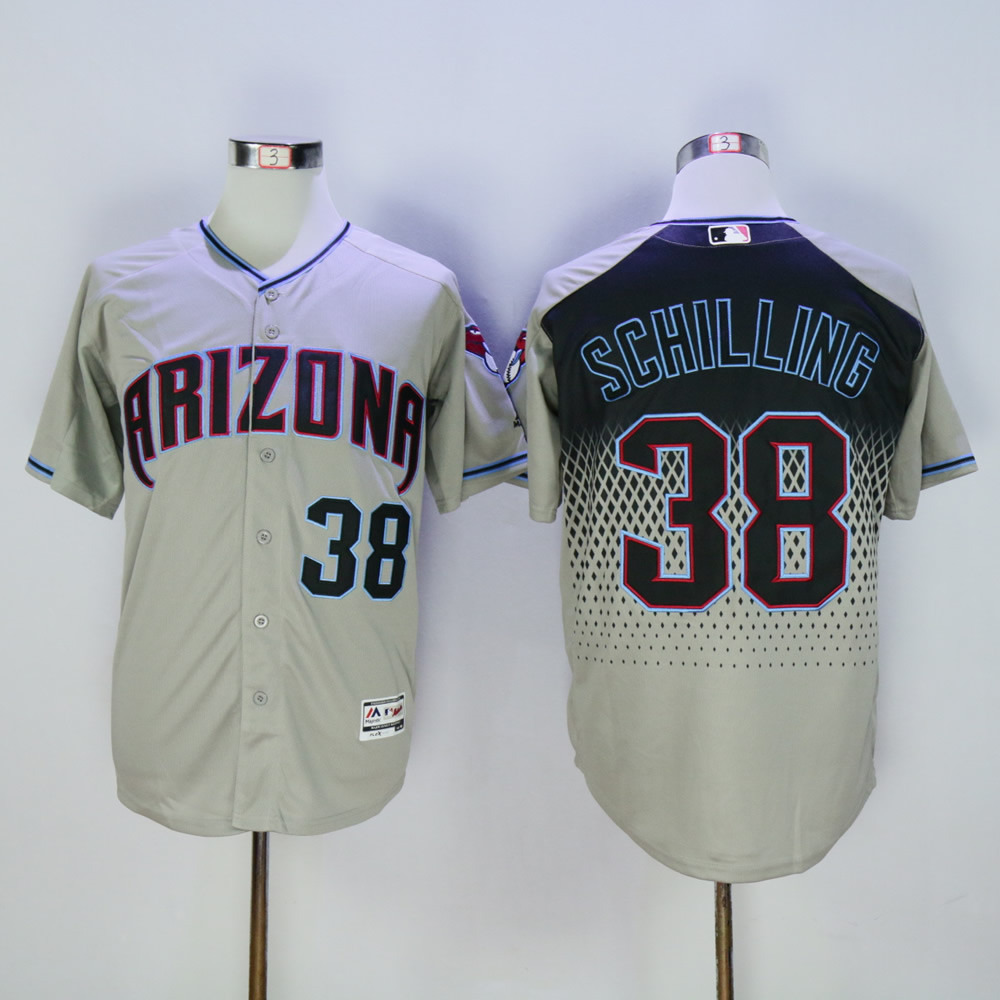 Diamondbacks 38 Curt Schilling Gray Teal Flexbase Jersey