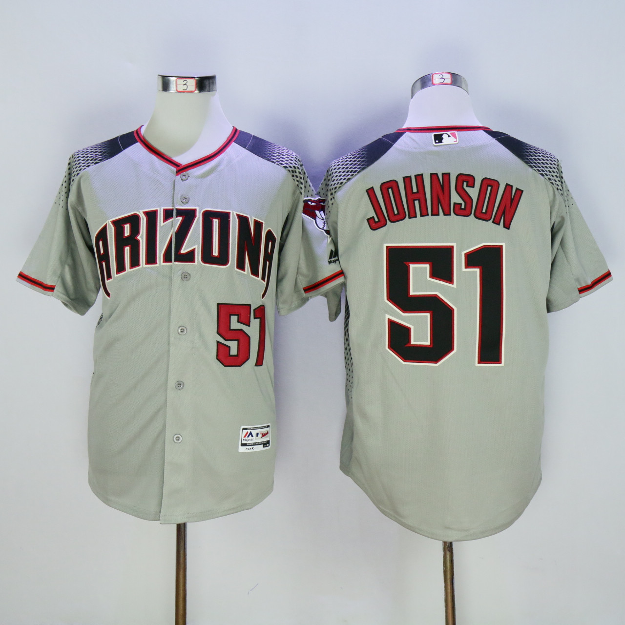 Diamondbacks 51 Randy Johnson Gray Flexbase Jersey