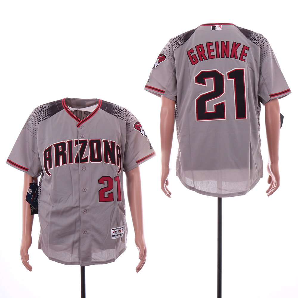 Diamondbacks 21 Zack Greinke Gray Flexbase Jersey