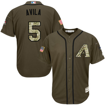 Diamondbacks #5 Alex Avila Green Salute to Service Stitched Baseball Jersey