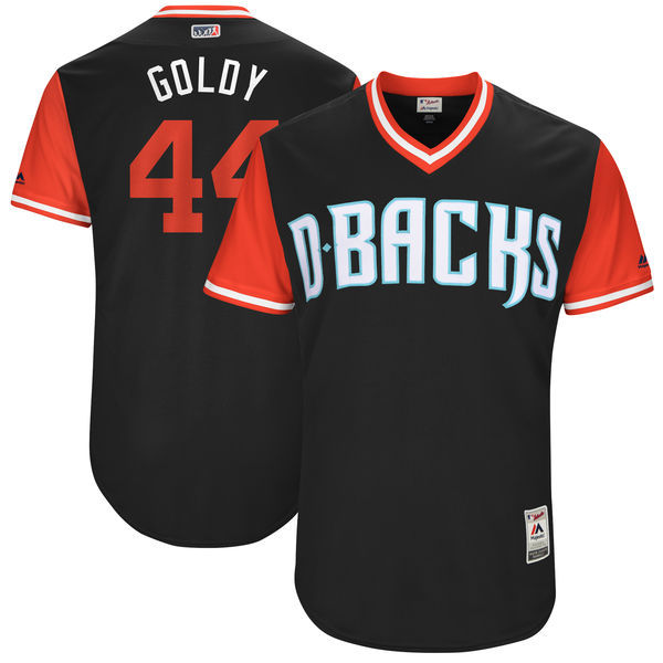 Diamondbacks 44 Paul Goldschmidt Goldy Majestic Black 2017 Players Weekend Jersey