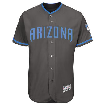 Men's Arizona Diamondbacks Majestic Gray Father's Day FlexBase Team Jersey