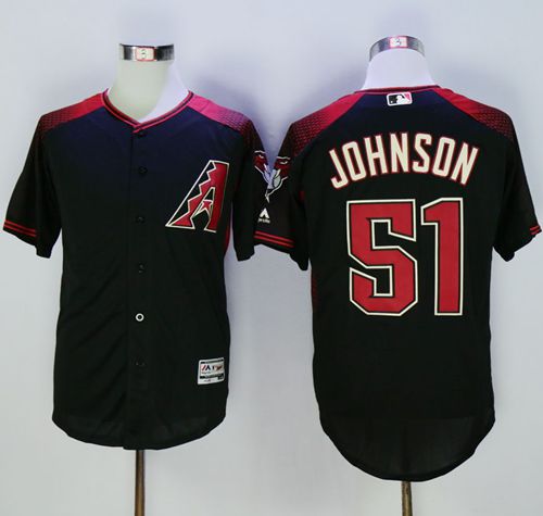 Diamondbacks #51 Randy Johnson Black Brick New Cool Base Stitched MLB Jersey