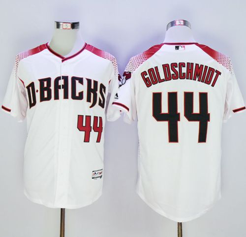 Diamondbacks #44 Paul Goldschmidt White Brick New Cool Base Stitched MLB Jersey