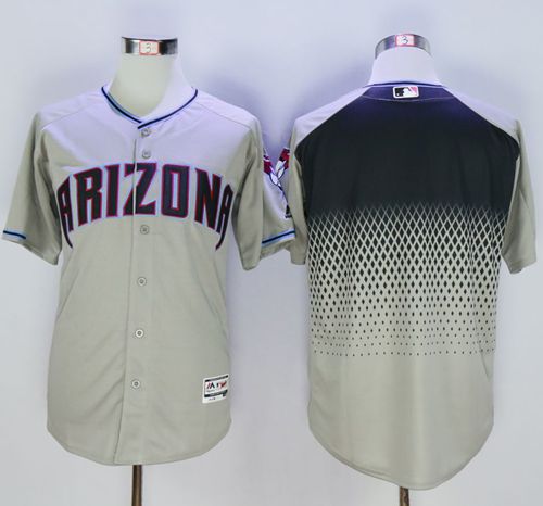 Diamondbacks Blank Gray Capri New Cool Base Stitched MLB Jersey