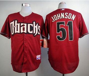 Arizona Diamondbacks #51 Randy Johnson Red Cool Base Stitched Baseball Jersey