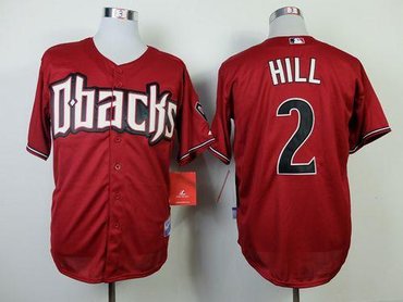 Arizona Diamondbacks #2 Aaron Hill Red Cool Base Stitched Baseball Jersey