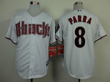 Arizona Diamondbacks #8 Gerardo Parra White Cool Base Baseball Jersey