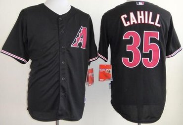 Arizona Diamondbacks #35 Trevor Cahill Black Cool Base Baseball Jersey