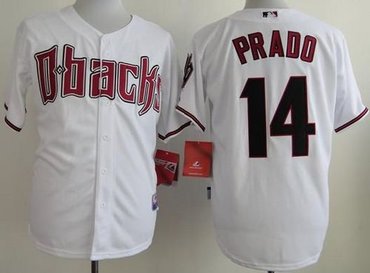 Arizona Diamondbacks #14 Martin Prado White Cool Base Baseball Jersey