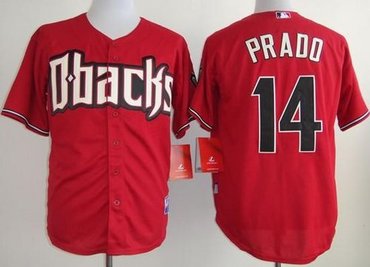 Arizona Diamondbacks #14 Martin Prado Red Cool Base Baseball Jersey