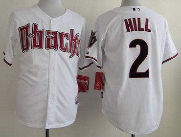 Arizona Diamondbacks #2 Aaron Hill White Cool Base Baseball Jersey