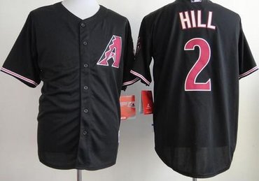 Arizona Diamondbacks #2 Aaron Hill Black Cool Base Baseball Jersey