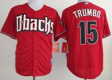 Arizona Diamondbacks #15 Mark Trumbo Red Cool Base Baseball Jersey