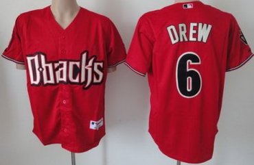 Arizona Diamondbacks 6 Drew Red MLB Jerseys