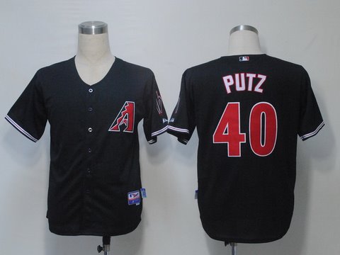 MLB Jerseys Arizona Diamondbacks 40 Putz Black Cool Base