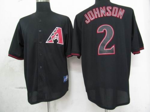 arizona diamondbacks 2 kelly johnson pitch black fashion jersey