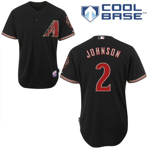 mlb arizona diamondbacks 2# johnson black cool base jerseys