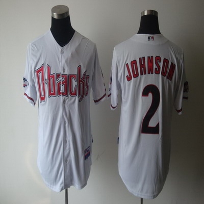 mlb jerseys arizona diamondbacks 2 johnson white cool base