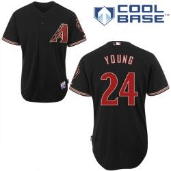 mlb arizona diamondbacks 24# young black cool base jerseys