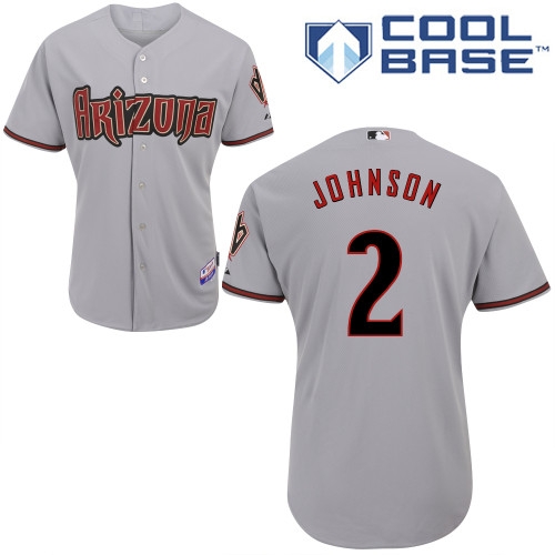 mlb arizona diamondbacks 2# johnson grey cool base jerseys