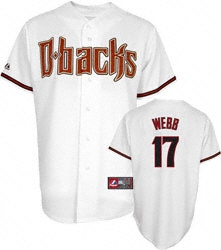 arizona diamondbacks #17 brandon webb white jerseys