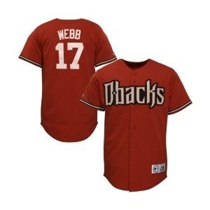 arizona diamondbacks #17 brandon webb red jerseys