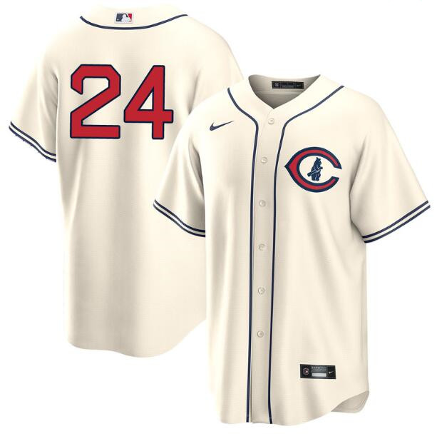 Men's Chicago Cubs #24 Cody Bellinger Cream Field Of Dreams Cool Base Stitched Baseball Jersey