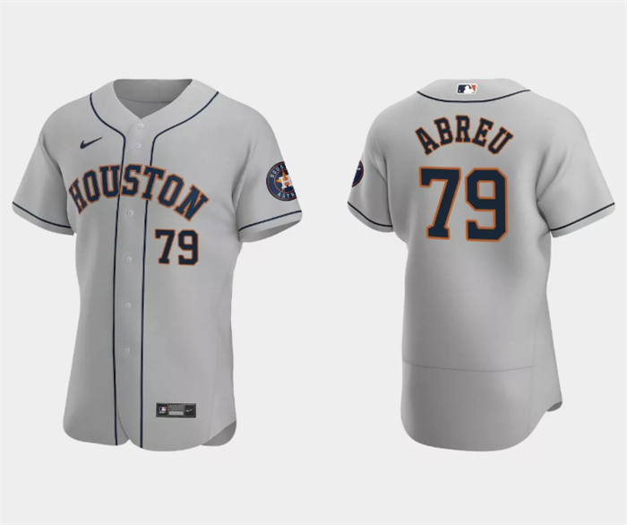 Men's Houston Astros #79 José Abreu Grey Flex Base Stitched Jersey