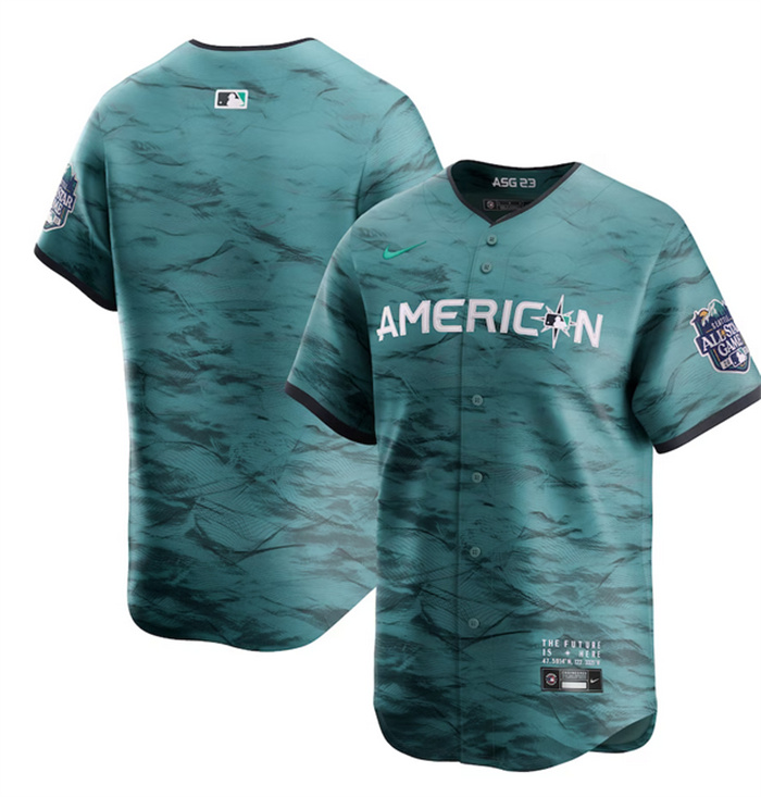 Men's Houston Astros Blank Teal 2023 All-Star Cool Base Stitched Baseball Jersey