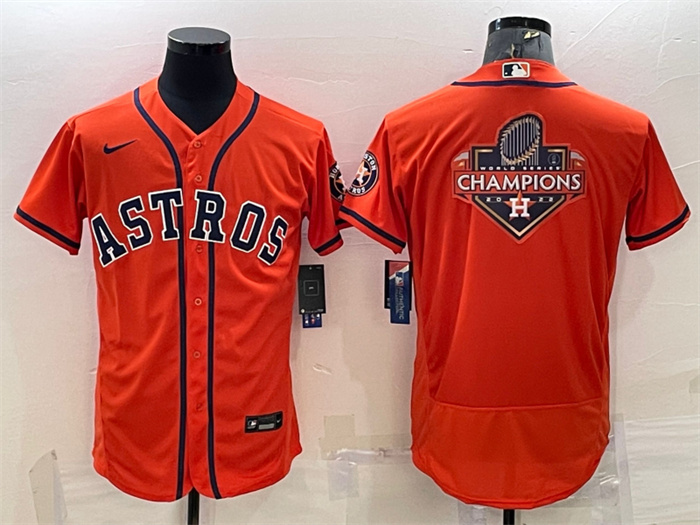 Men's Houston Astros Orange 2022 World Series Champions Team Big Logo Flex Base