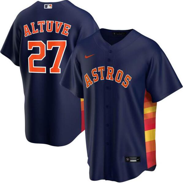 Astros 27 Jose Altuve Navy 2020 Nike Cool Base Jersey