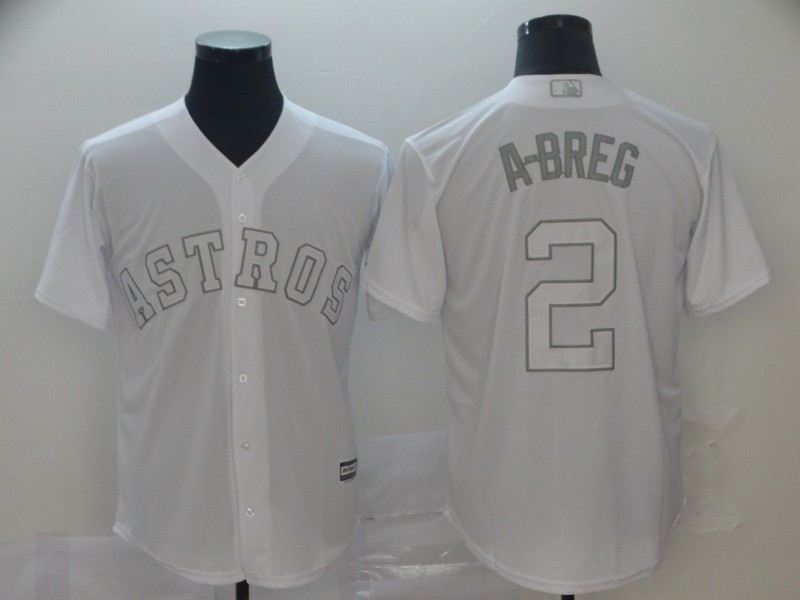 Astros 2 Alex Bregman A-Breg White 2019 Players' Weekend Player Jersey