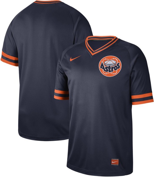 Astros Blank Navy Authentic Cooperstown Collection Stitched Baseball Jersey