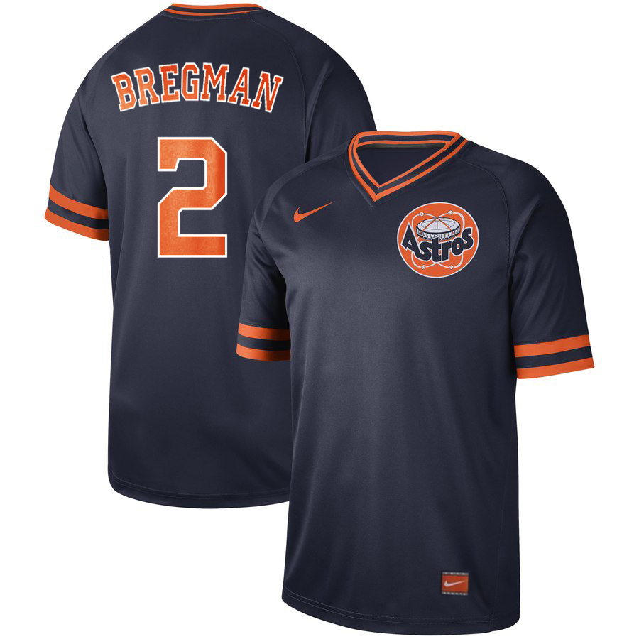 Astros 2 Alex Bregman Navy Throwback Jersey