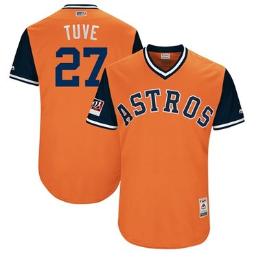 Astros #27 Jose Altuve Orange Tuve Players Weekend Authentic Stitched MLB Jersey